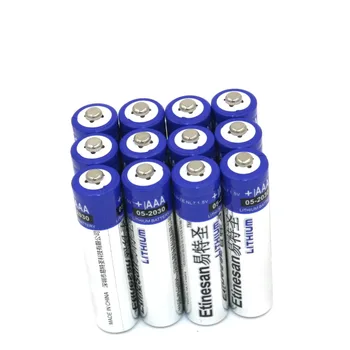 

12 pcs/lot Etinesan SUPER Lithium 1.5V AAA Batteries,Big Capacity, strong power, 15-year shelf life light weight