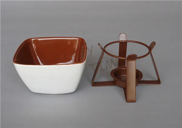 Ceramic fondue set, diy cheese fondue pot for
