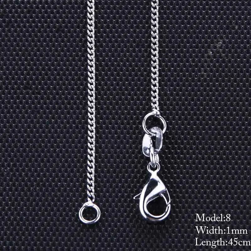 10 Style Sterling Chain Necklace 2 Style Stainless Steel Chain With Lobster Clasps Fine Chain Men Women Accessories 