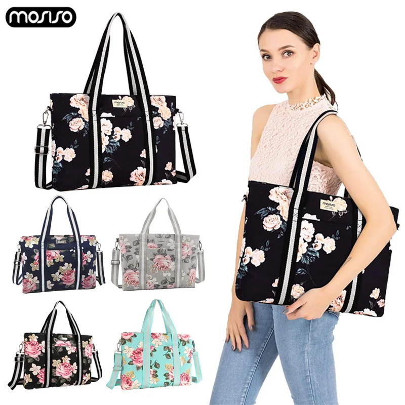 

MOSISO Laptop Bag 15.6 17.3 Inch Canvas Notebook Bag for Macbook Dell HP Lenovo Asus Computer Briefcase Messenger Shoulder Bag