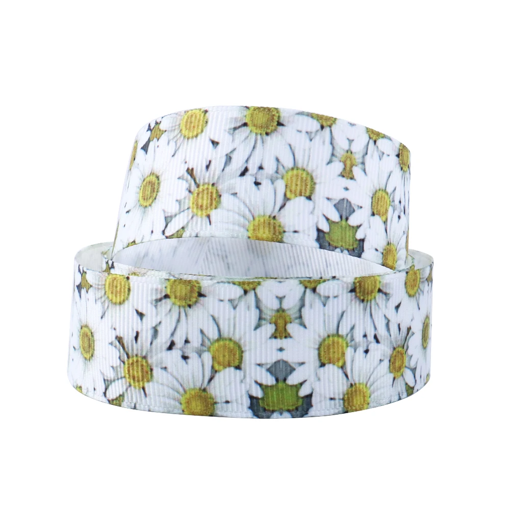 

David accessories 1"(25mm) flowers polyester grosgrain tape ribbon 5yards, DIY handmade materials, wedding gift wrap,5Y14898