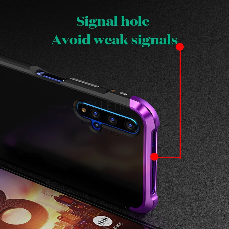Роскошный армированный противоударный чехол для honor 20 s металлический жесткий