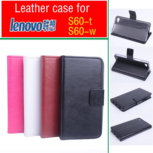 

Retro Leather Case Cover for Lenovo S60-T W Flip Crazy Horse Phone Cases with Stand and Card Holder for Lenovo S60-T W