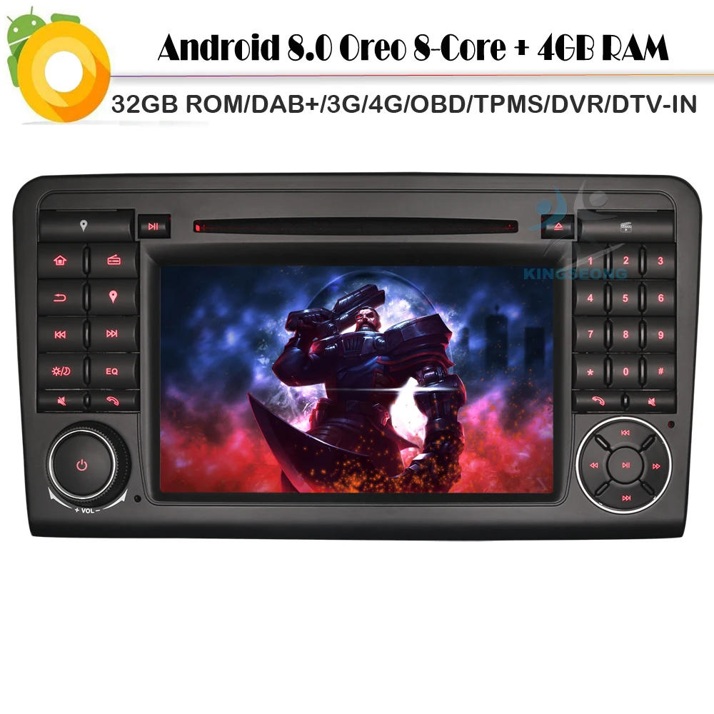 Android 8.0 Car Stereo DAB+CD GPS SatNav DVD WiFi 4G OBD SD Navigation player for Mercedes Benz ML/GL Class W164 X164 | - Цена: 
