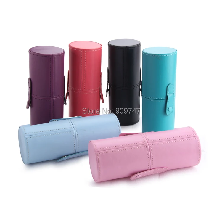 

12PCS Makeup Brush Set Cosmetic Brushes Tool Kit with Leather Cup Holder 6 Colors free shipping