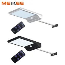 48 Светодиодный s солнечный светильник на открытом воздухе светодиодный на солнечных батареях датчик движения тела Солнечная лампа с дистанционным прожектором светильник s садовый передний дверной настенный светильник