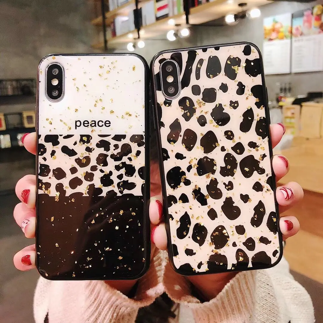 For iPhone Xs max Gold foil leopard case for iphone Xs X 8plus 7 6 6S plus 8 bling soft phone case for iphone 8 plus For iPhone Xs max Gold foil leopard case for iphone Xs X 8plus 7 6 6S plus 8 bling soft phone case for iphone 8 plus