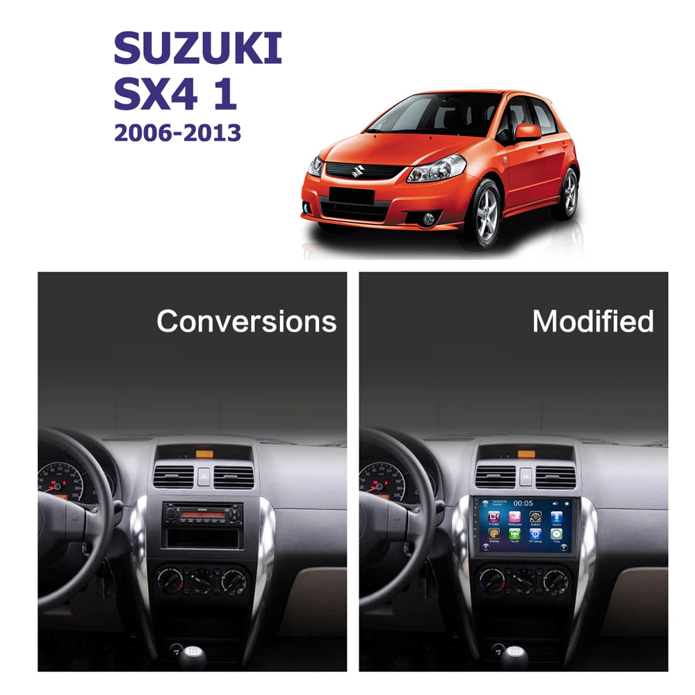 Автомобильный gps 2 din радио рекордер для Suzuki SX4 2006-2013 9 'Bluetooth стерео MP5 плеер FM/AM Поддержка Android Интернет