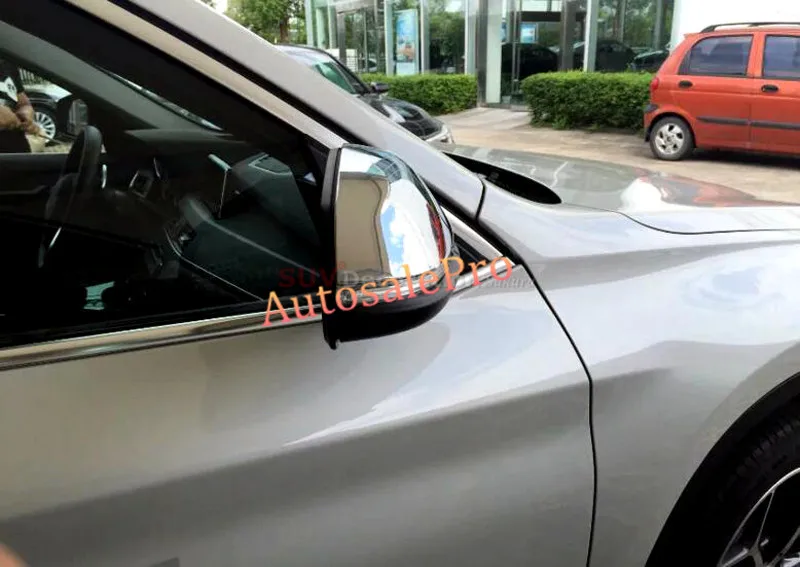 Для BMW X1 F48 2016 2017 ABS хром яркий/матовый боковое зеркало заднего вида накладка 2