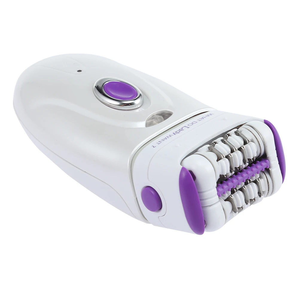 

Kemei 3 in 1 Rechargeable Electric Epilator Depilator Shaver Dry Wet Use body Leg Bikini Hair removal Shaving Machine with3 Head