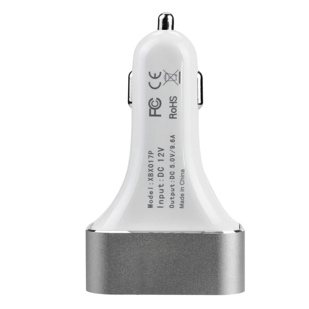 Горячая Распродажа автомобиля Зарядное устройство 9.6A 48 W 4 с usb-портом, светодиодная быстрый автомобиль Зарядное устройство для смартфонов Tablet Aux авто-укладки золото
