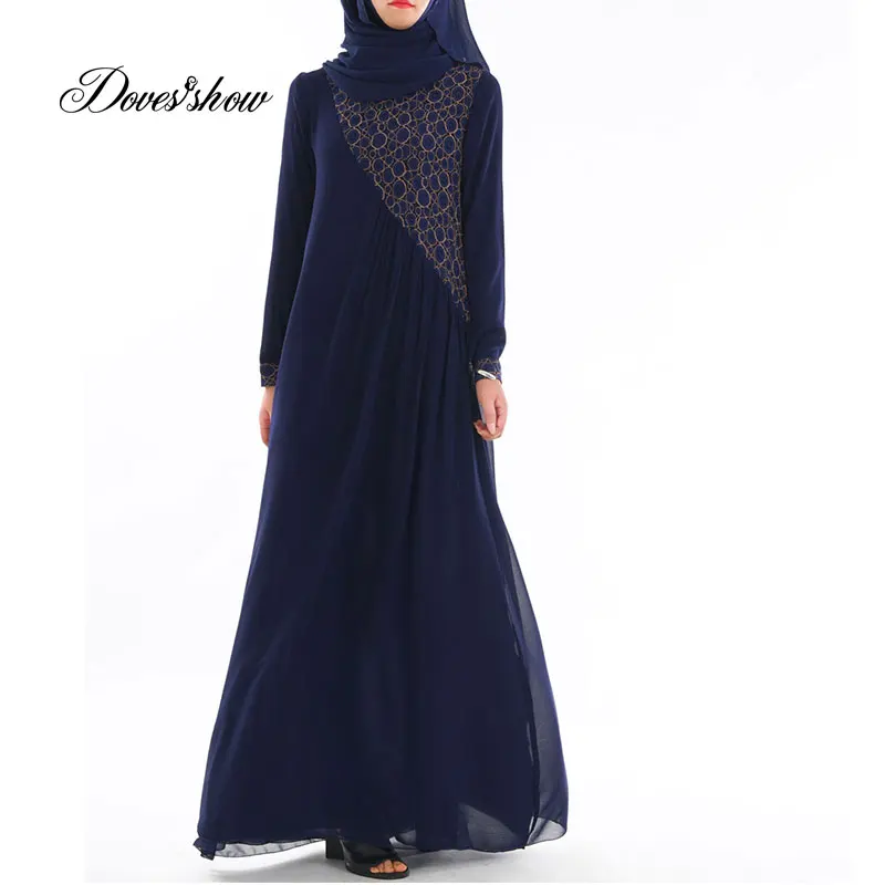 Модное мусульманское кружевное платье Abaya мусульманская одежда для женщин Jilbab