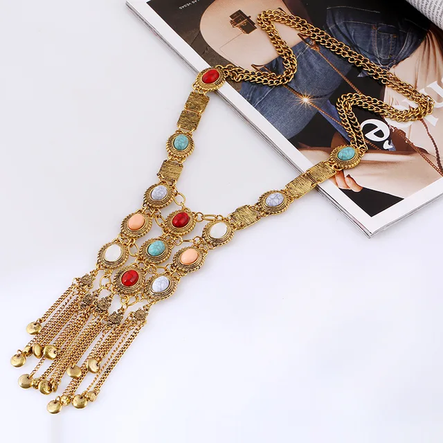 Фото lzhlq женское ожерелье с длинной кистями длинное цыганское модные цена