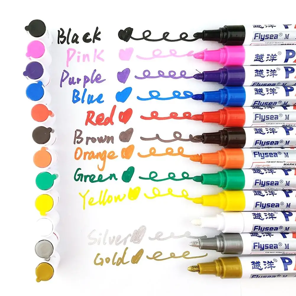 Водонепроницаемый Автомобильный маркер для краски шин ручка граффити знак в ручка канцелярская шина на водной основе Премиум заполняющая Краска Ручка