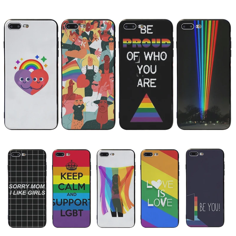 

Gay Lesbian LGBT Rainbow Pride ART Top Detailed Popular Phone case For iphone 8 8plus X 7 7plus 6s 6s plus 6plus XS XR XS Max
