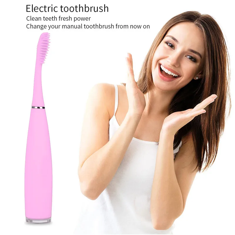

5 Modes Sonic Vibration Electric Toothbrush USB Rechargeable Silicone Waterproof Tooth Brush Oral Hygiene Dental Teeth Clean 35
