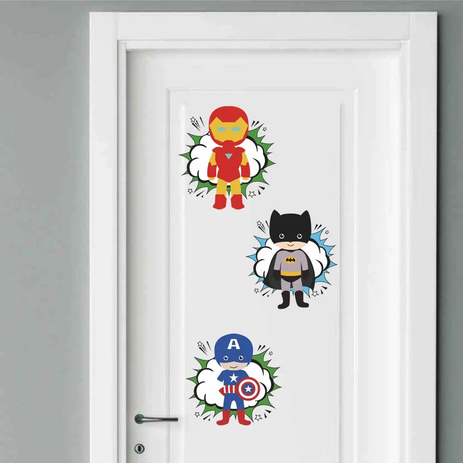 Color Cartoon Cool Superhero Batman Wall Stickers (6)