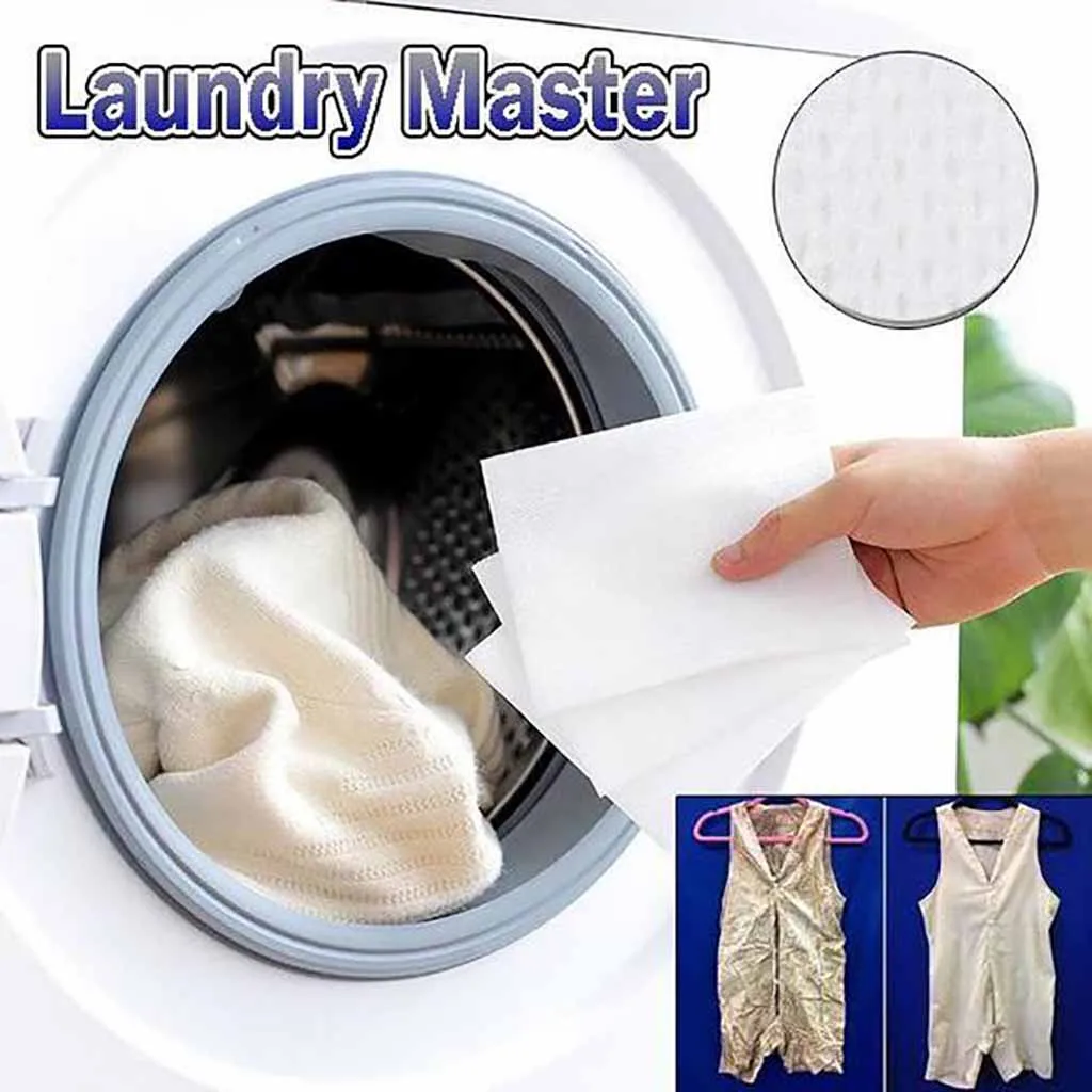 

24pcs Dyeing cloth Washing Machine Use Mixed Dyeing Proof Color Absorption Sheet Laundry Paper Anti Dyed Cloth Laundry Sheet