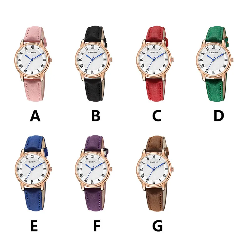 Women's Dress Watches Casual Quartz Plastic Leather Band Newv Strap Watch Analog Wrist Watch Relogio femininos montre femme F21 (8)