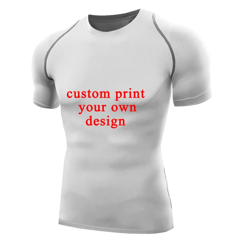 Индивидуальная футболка Рашгард печать ваш собственный дизайн обтягивающая мужская кофта короткая футболка на заказ топы персонализированные футболки Джерси