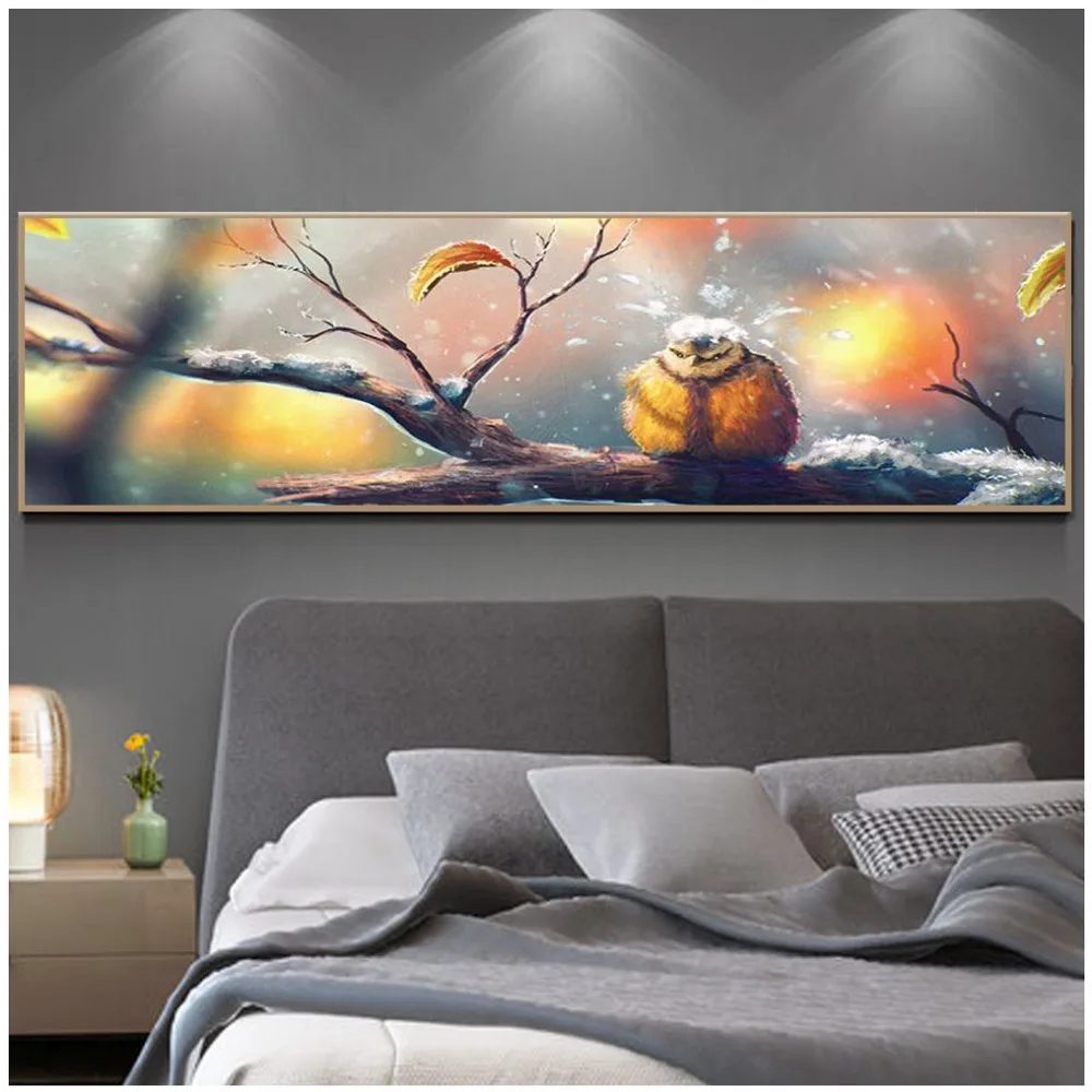 

Wall Art Canvas Painting Bird On The Tree Nordic Poster Animal Posters And Prints Long Pictures For Living Room Unframed