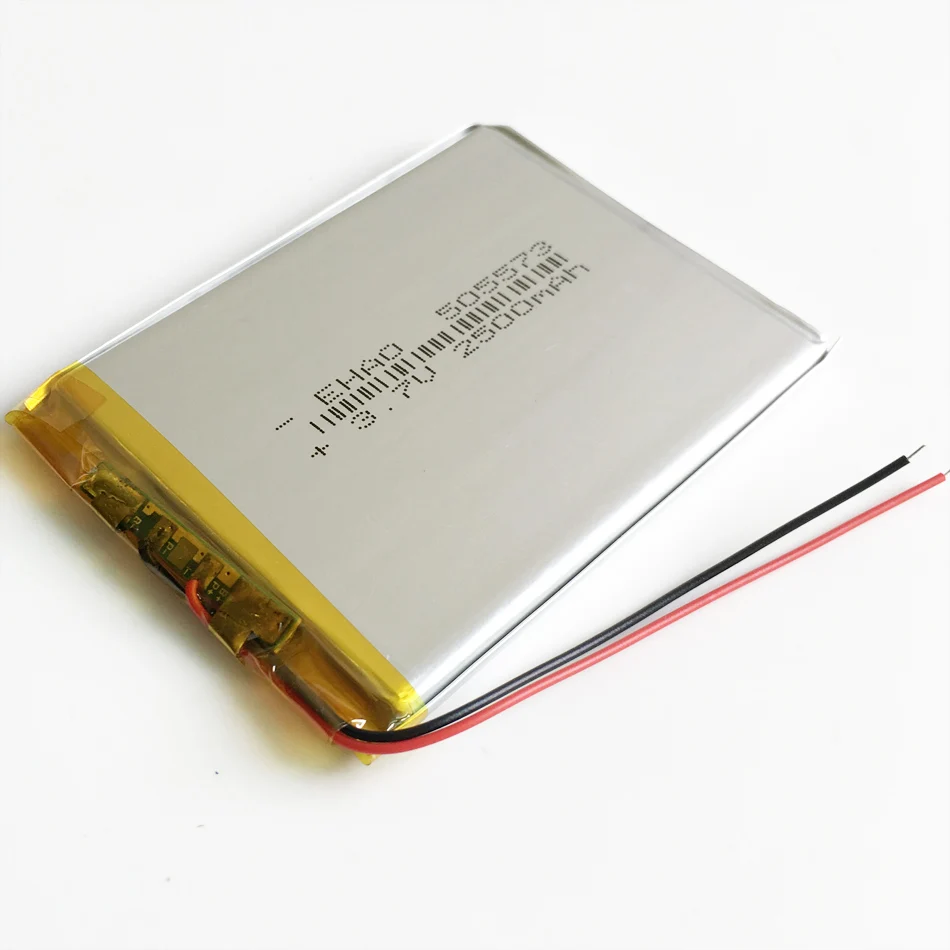 Dilezhiwanjuwu 3,7 V 2500 mAh 505573 batería de polímero de Litio Pilas acumuladoras de batería Recargable para Banco de energía e-Book Tablet PC portátil 