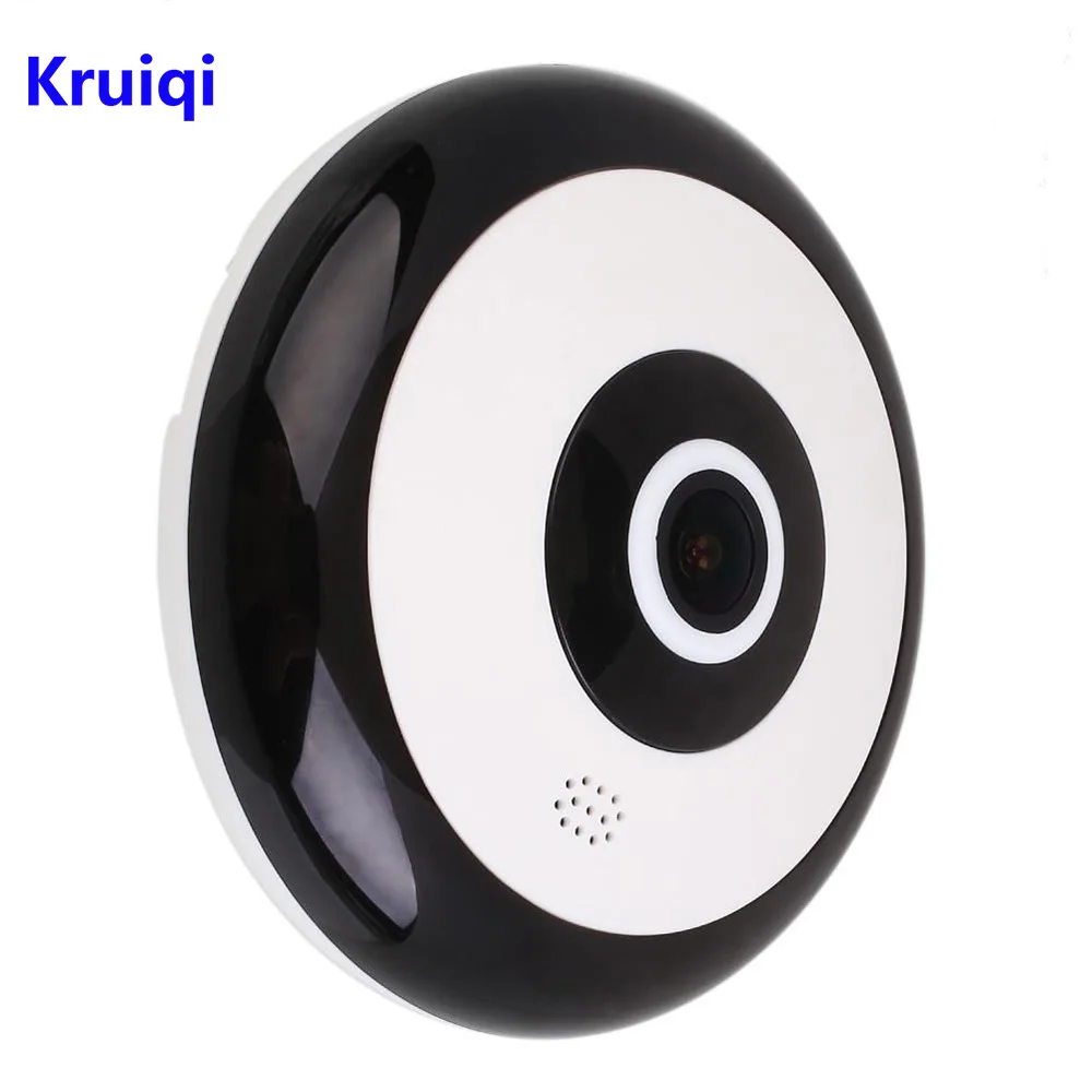 Kruiqi 360 градусов Беспроводная 1080 P рыбий глаз безопасность ip-камера Wifi веб-камера