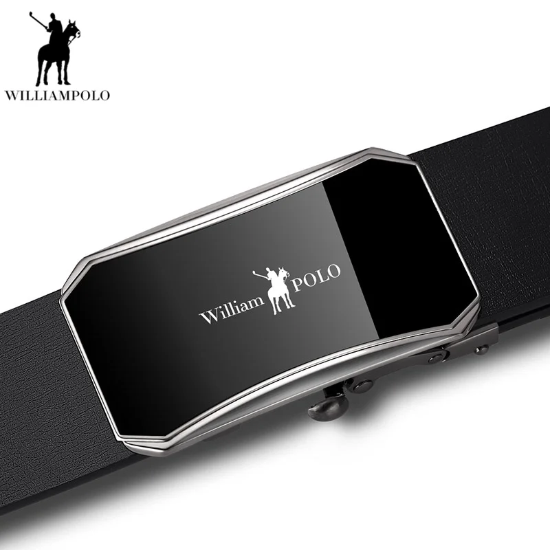 Williampolo Fashion Buckle with Luxury Ratchet Genuine Leather Belt Designer Male High Quality Belts gifts for men PL18419-21P | Аксессуары