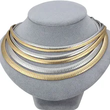 Серебряное, золотое, персонализированное женское ожерелье из нержавеющей стали, ювелирное изделие, модное, массивное, для девушек, воротник, колье, ожерелье, вечерние, подарок