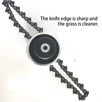 

New Universal 65Mn Trimmer Head Coil Chain Brush Cutter Garden Grass Trimmer Head Upgraded With Thickening chain For Lawn Mower