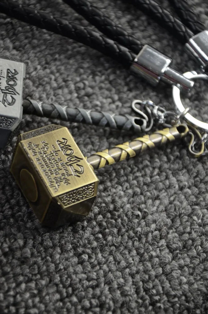 Горячая Marvel ТОР молотки Мстители Mjolnir рисунок автомобильный брелок для