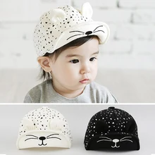 Милая летняя детская шляпа с кошачьими ушками, бейсбольная кепка для детей, мальчиков и девочек, повседневные регулируемые солнцезащитные шляпы кепки
