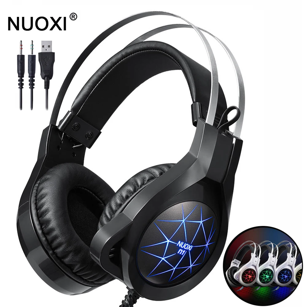 NUOXI Игровые наушники для Мобильный телефон компьютер PC 3 5 мм проводные с