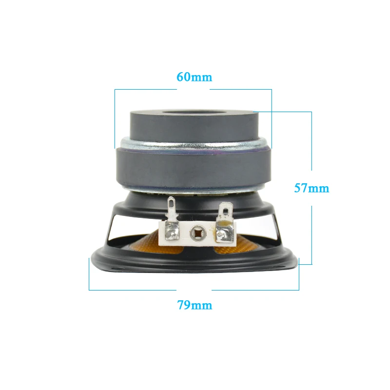 AIYIMA 2Pcs 3 Inch Audio Speaker HiFi 6Ohm 25W Full Range Speakers Double Magnet Loudspeaker Square For Desktop Amplifier DIY