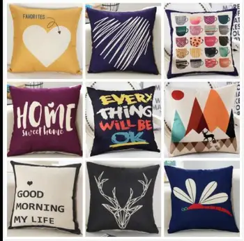 

New Modern fashion love cartoon design printed linen cushion cover Cushion sofa bed car home Dec chair room wholesale FG535