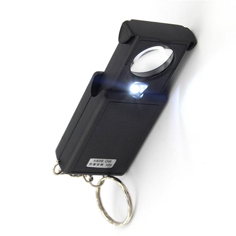 2016 новинка 45X21 мм черный микроскоп Лупа Pull Тип Ювелирная светодиодный свет J|led lamp