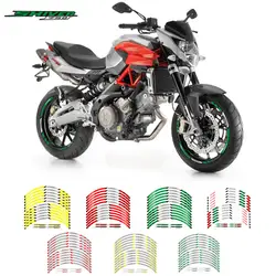 Новый 12 шт. Fit колеса мотоцикла Стикеры в полоску светоотражающие наклейки обода для Aprilia SHIVER750