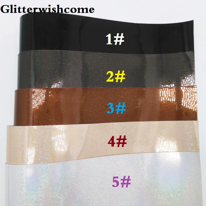 Glitterwishcome 21X29 см A4 размер винил для бантов гладкая блестящая кожа Fabirc искусственная кожа листы для бантов, GM237A