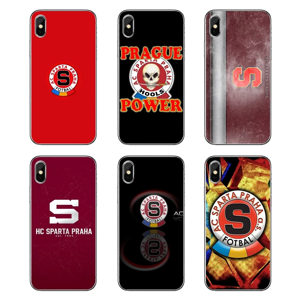 For iPod Touch iPhone 4 4S 5 5S 5C SE 6 6S 7 8 X XR XS Plus MAX Painting Sparta Prague Football Club FC Logo Silicone Shell Case | Мобильные