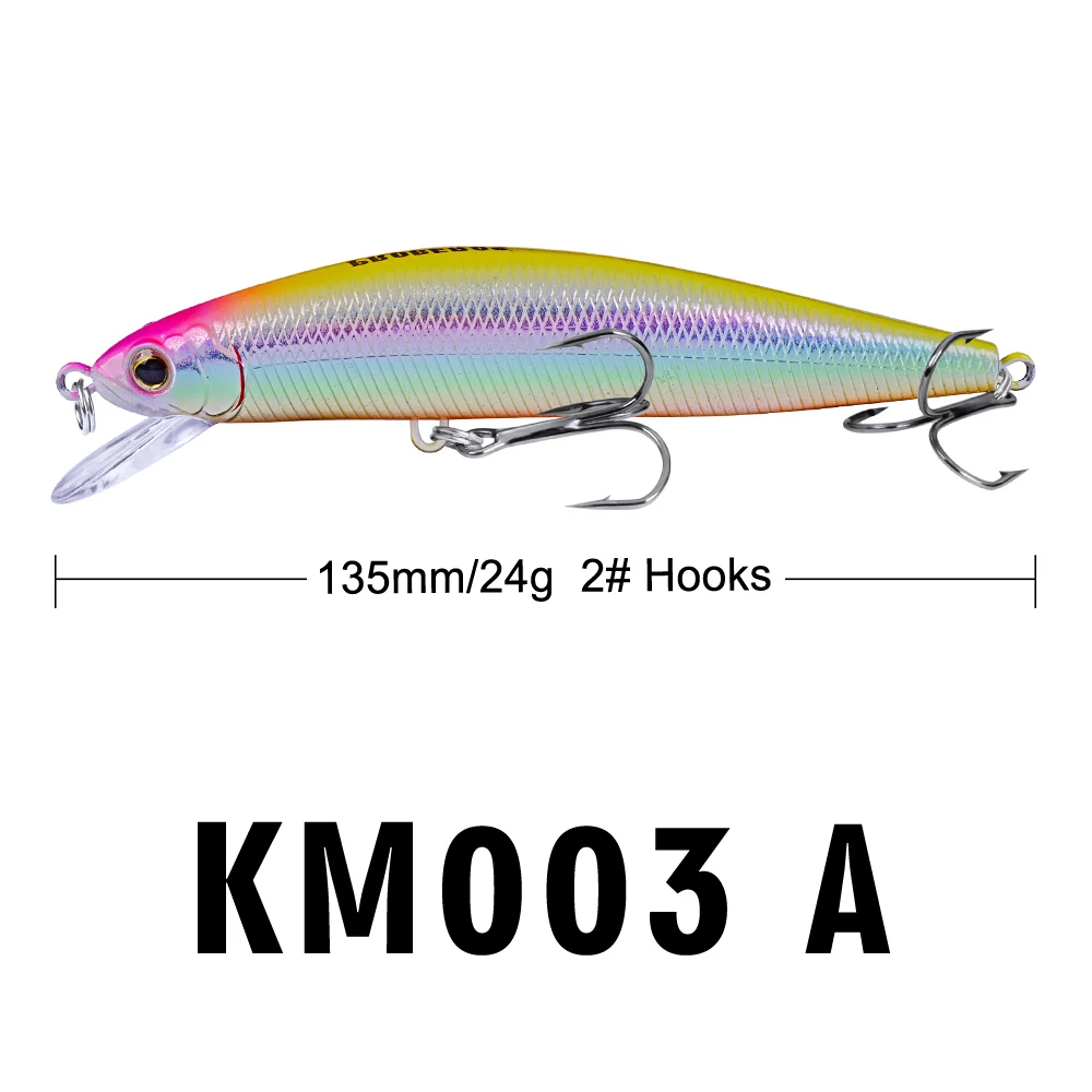 1 шт. PRO BEROS брендовая Рыболовная Приманка экспортируется в Японию рыболовная приманка 5,"-13,5 см/24 г-0,85 унций Minnowbait 7 цветов рыболовные снасти 2# крючок - Цвет: Color A
