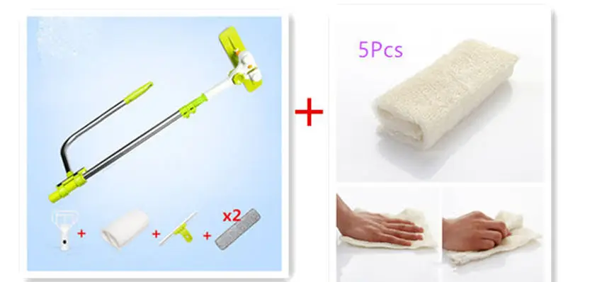 

Brush for windows +5pcs Bamboo Fiber Cleaning Cloth telescopic Multifunction High-rise window home cleaning tools hobot brush