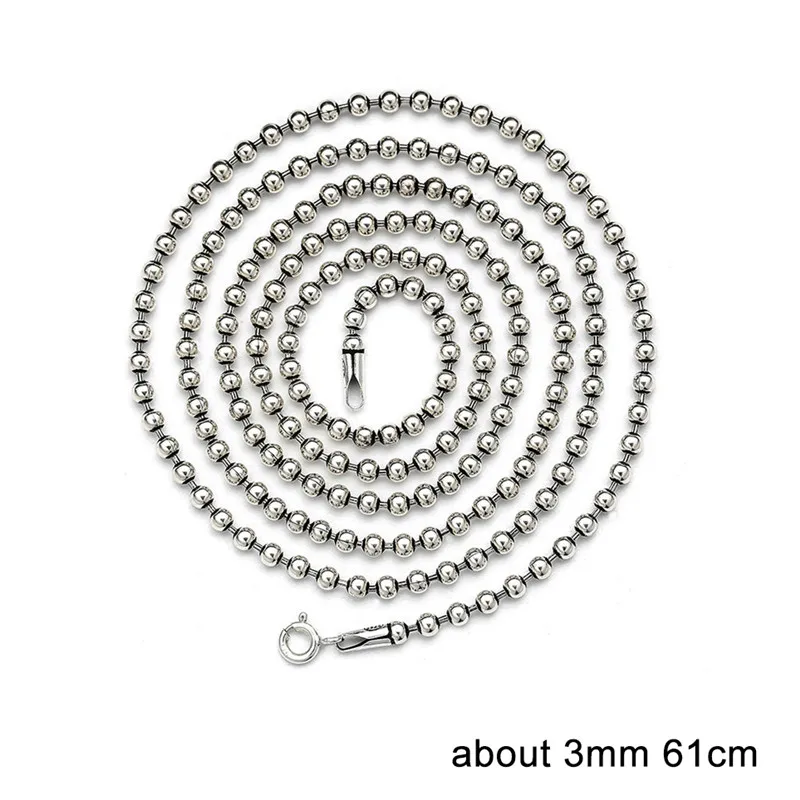 V. YA уникальные латунные Осьминог+ 925 пробы Серебряные Подвески подходят ожерелья для мужчин женщин Прохладный Череп ювелирные изделия - Окраска металла: about 3mm 61cm chain