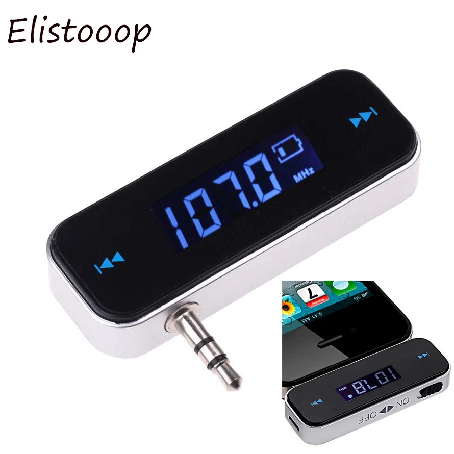 

Elistooop 3.5mm jack Mini Wireless Adapter Handsfree Kit Music Radio MP3 FM Transmitter For iPhone 8