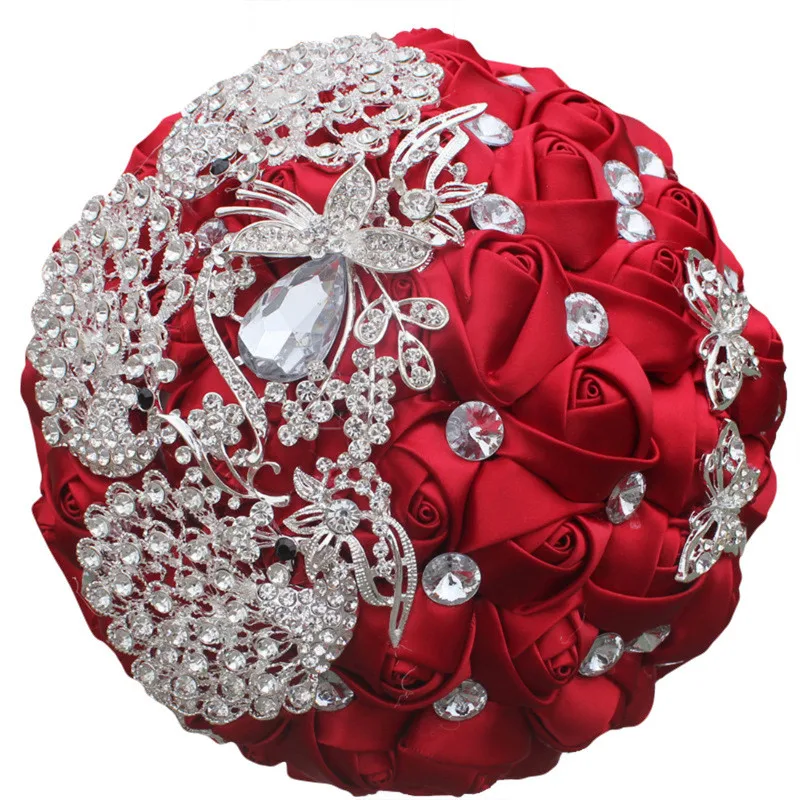 Восемь различных стилей винно-красного цвета с бриллиантами, держащими ленту, имитация розы, украшение невесты, свадьба