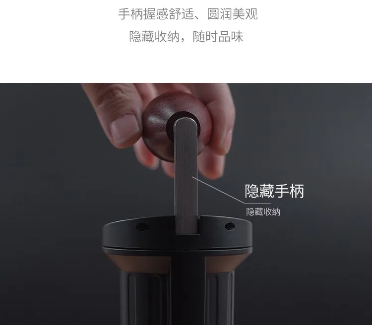 Улучшенная версия портативная кофейная мельница ручная кофемолка из нержавеющей стали со скрытой ручкой