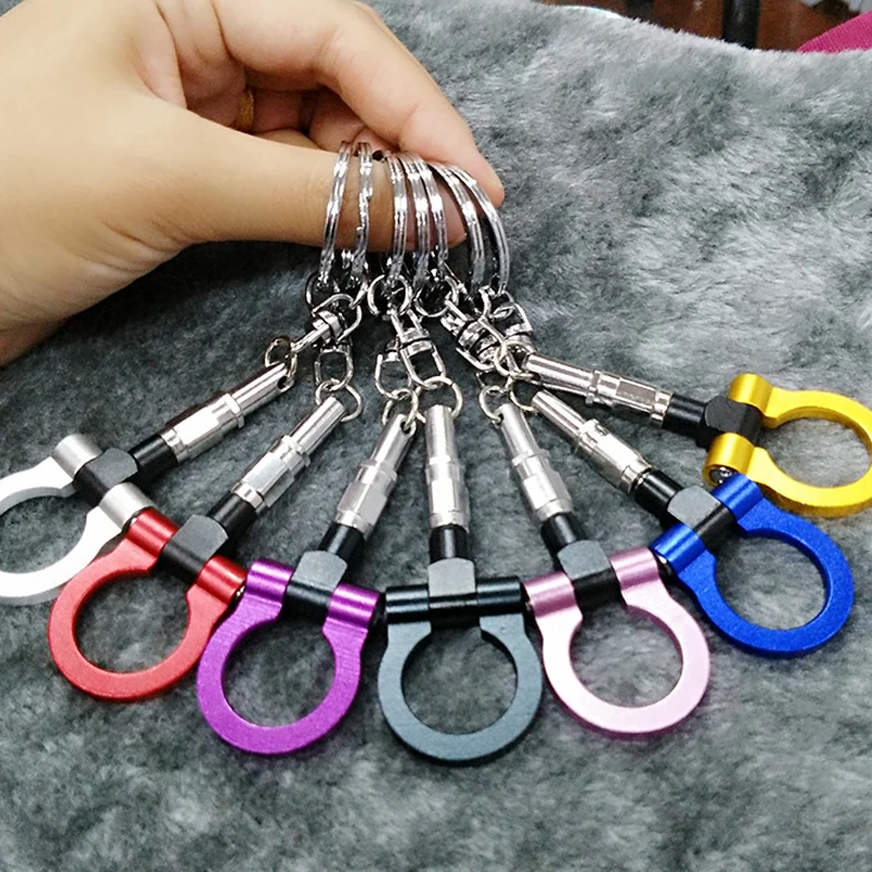 

High quality metal car key ring Trailer hook style for bmw mercedes renault ford toyota nissan honda audi volkswagen Keychain