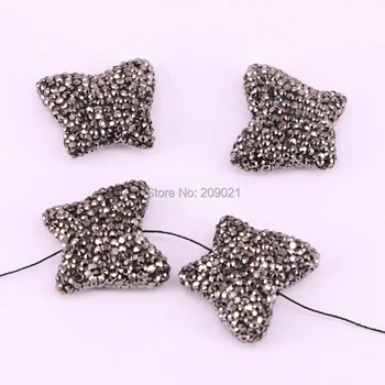 

8Pcs Butterfly shape Connector Beads Pave Black Rhinestone Spacer Beads For DIY Making Bracelet Necklace Jewelry