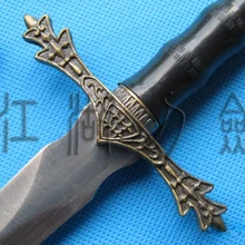 S0026 miniatura negro VINTAGE Ángel corona POMMEL espada cuchillo 14