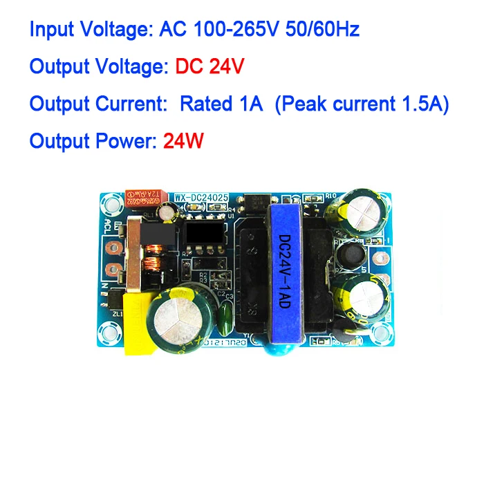 24w Ac-dc Converter Ac 100-265v 110v 220v To 24v 1a Low Ripple ...