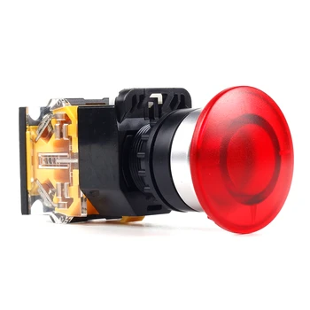 

5 PCS Push button switch Mushroom button Latching OR Momentary Waterproof IP65 LA115-B8-11M-G